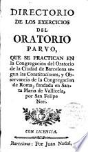Directorio de los exercicios del Oratorio Parvo