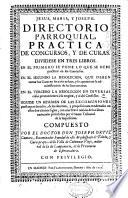 Directorio parroquial, practica de concursos y de curas