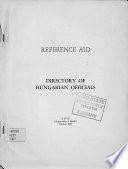 Directory of Hungarian Officials