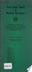 Directory of Medical Practicioners Authorized to Practice Medicine in Texas
