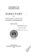 Directory of Officers, Faculty, Students, Departments