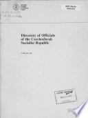 Directory of Officials of the Czechoslovak Socialist Republic