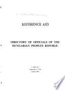 Directory of Officials of the Hungarian People's Republic