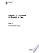 Directory of Officials of the Republic of Cuba