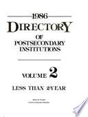 Directory of Postsecondary Institutions