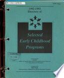 Directory of Selected Early Childhood Programs