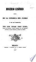 Discurso canónico acerca de la congrua del clero y de las fabricas