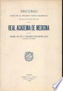 Discurso leído en la solemne sesión celebrada el día 29 de junio de 1940 en la Real Academia de Medicina