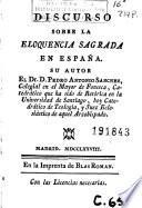 Discurso sobre la eloquencia sagrada en España