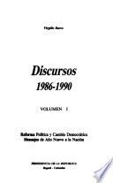 Discursos, 1986-1990: Reforma política y cambio democrático. Mensajes de Año Nuevo a la Nación