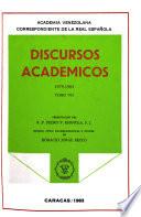 Discursos académicos: 1979-1983