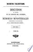 Discursos de apertura en las sesiones del Congreso, i memorias ministeriales