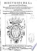 Discursos de la paciencia christiana