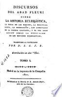 Discursos del abad Fleuri sobre la historia eclesiastica, 1