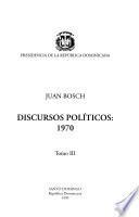 Discursos políticos: 1970