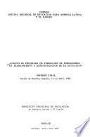 Diseño de programa de formación de formadores en planeamiento y administración de la educación
