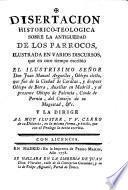 Disertacion historico-teologica sobre la antiguedad de los párrocos, ilustrada en varios discursos, que en otro tiempo escribió ... Don J. M. Arguelles