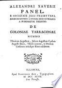 Dissertacion sobre una medalla de la Colonia de Tarragona. Traducido del latin por D. Buenaventura Garcia