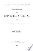División territorial de la República Mexicana formada con los datos del censo verificado el 28 de octubre de 1900. Estado de Coahuila