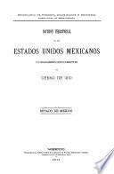 División territorial de los Estados Unidos Mexicanos correspondiente al Censo de 1910. Estado de México