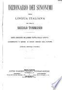 Dizionario dei sinonimi della lingua italiana