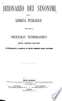 Dizionario dei sinonimi della lingua italiana
