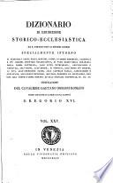 Dizionario di erudizione storico-ecclesiastica