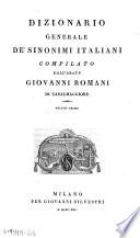 Dizionario generale de' sinonimi italiani