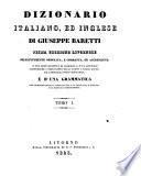 Dizionario italiano ed inglese di Giuseppe Baretti
