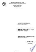 Documentación de la FAO; Bibliografía Corriente