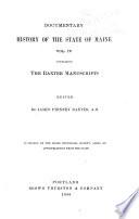 Documentary History of the State of Maine