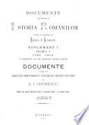 Documente privitóre istoria românilor