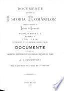 Documente privitóre la Istoria Românilor
