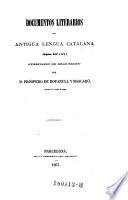 Documentos Literarios en Antigua Lengua Catalana