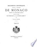 Documents historiques relatifs a la principautÃ© de Monaco depuis le quinziÃ¨me siÃ¨cle