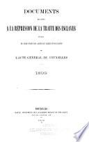 Documents relatifs à la répression de la traite des esclaves