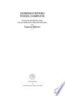 Domingo Rivero, poesía completa
