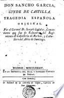 Don Sancho Garcia conde de Castilla