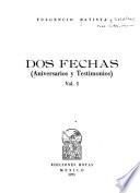 Dos fechas (aniversarios y testimonios).