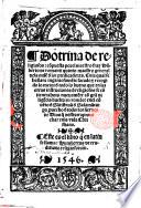 Dotrina de religiosos ...: ahora nuevamēte cō grā diligēcia buelta en romāce en el cōvēto đ Sātistevā đ Salamāca. ... Este es el libro q̄ en latin se Ilama: Humbertus de eruditione religiosorum. G.L.