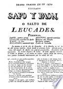 Drama tragico en un acto titulado Safo y Faon, o Salto de Leucades