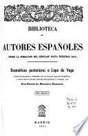 Dramáticos posteriores a Lope de Vega