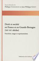 Droit et société en France et en Grande-Bretagne (XIIe-XXe siècles)