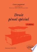 Droit pénal spécial, 3e édition