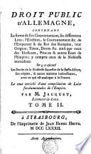 DROIT PUBLIC D'ALLEMAGNE