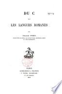 Du C dans les langues romanes