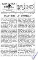 East Africa and Rhodesia