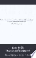East India (Statistical Abstract).
