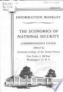 Economics of National Security Correspondence Course