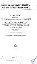 Economy in Government Procurement and Property Management